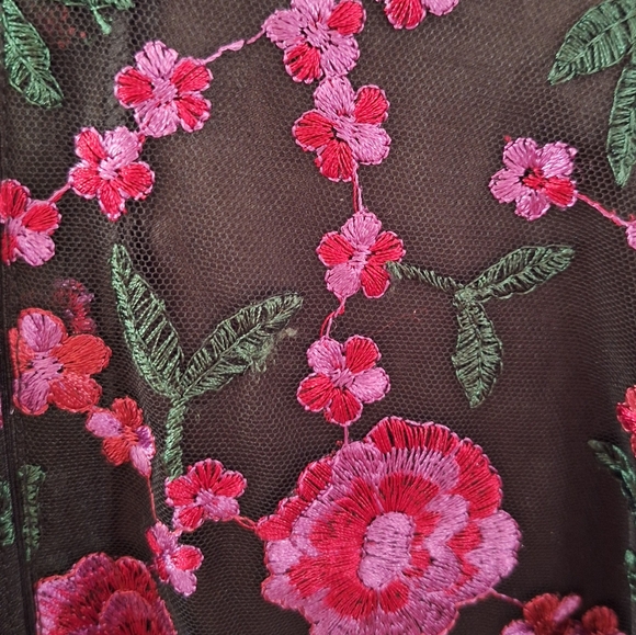 Tahari floral lace embroidery fit and flare dress sz 10 *C - Picture 8 of 10